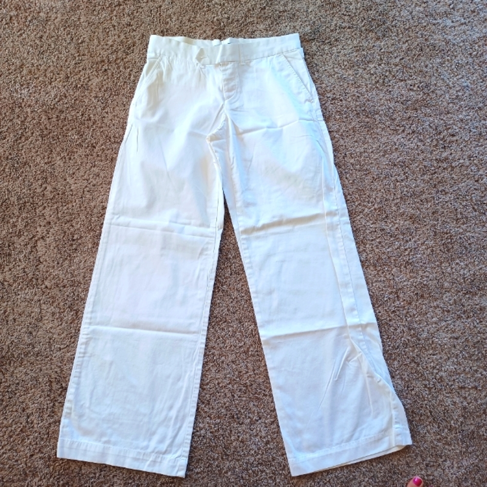 Size 4 white Ralph Lauren wide leg pants